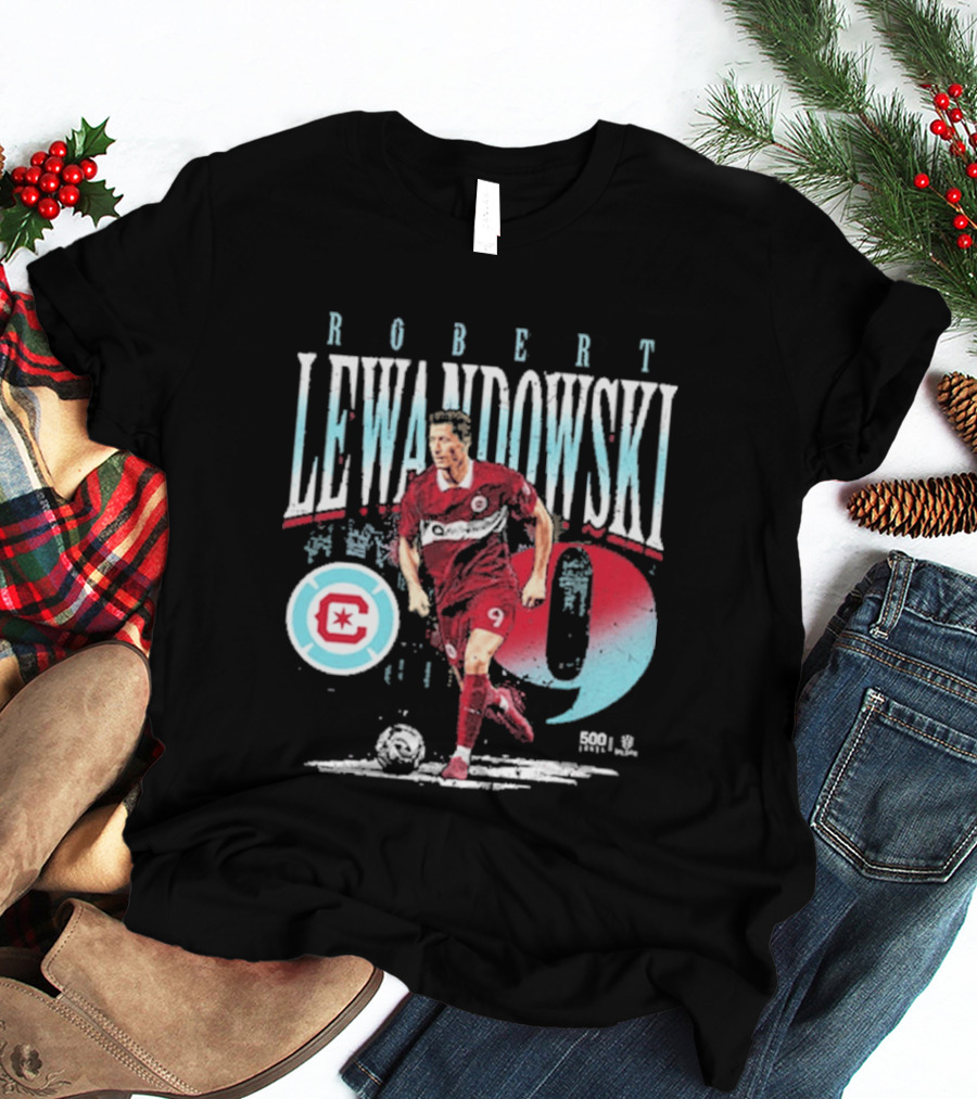 Robert Lewandowski Chicago Fire FC Number 9 Soccer Star T-Shirt