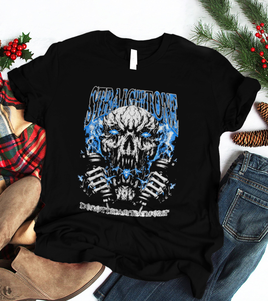 Straightone Do Not Dream Train For It Skull Dumbbells T-Shirt