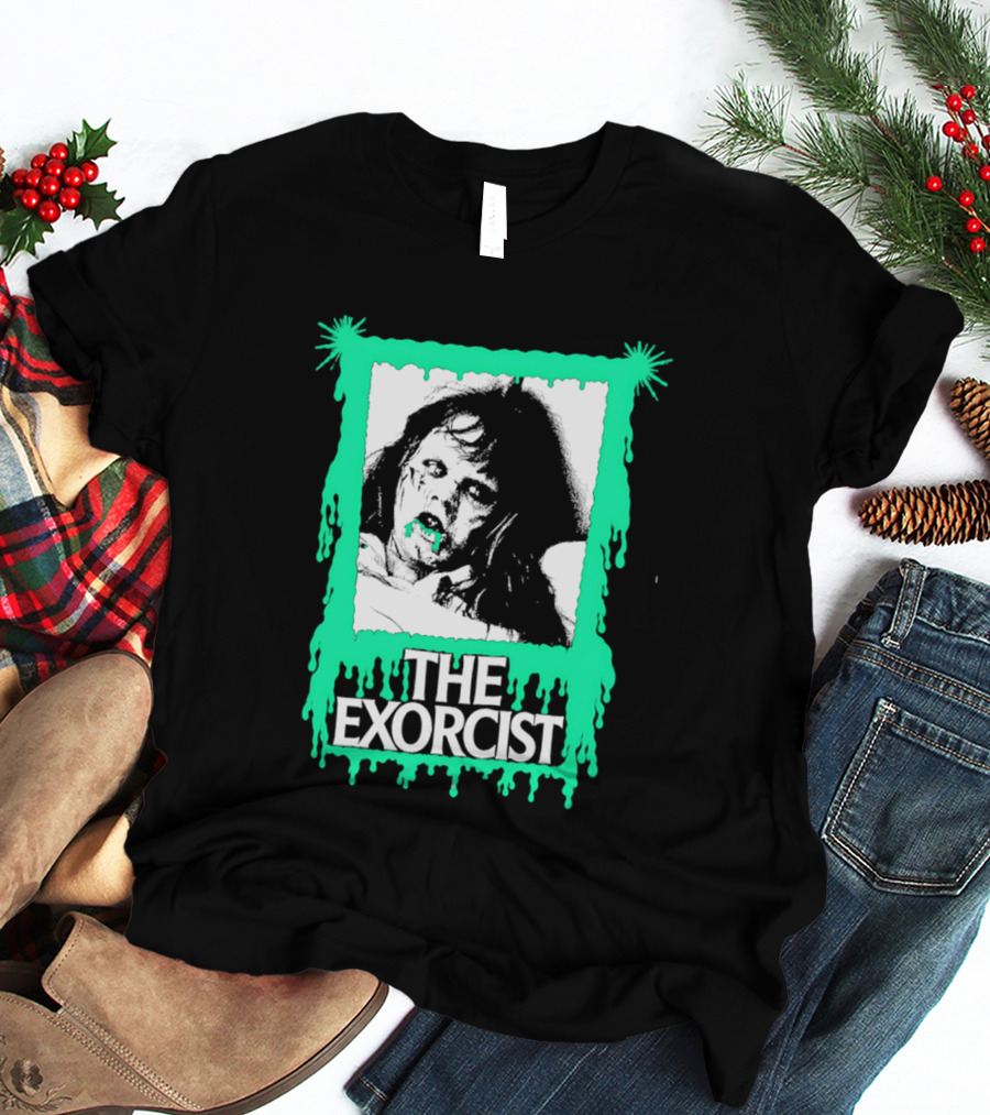 The Exorcist Regan Macneil Neon Drip Horror T-Shirt