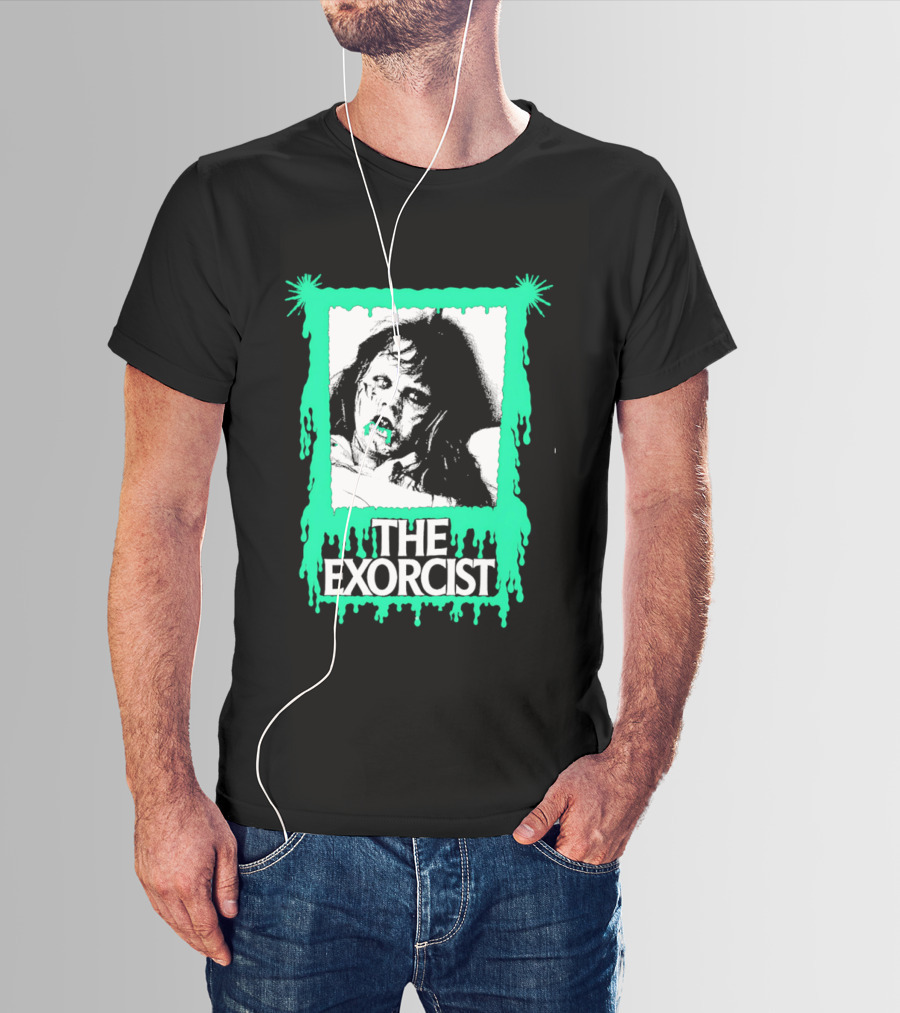 The Exorcist Regan Macneil Neon Drip Horror T-Shirt