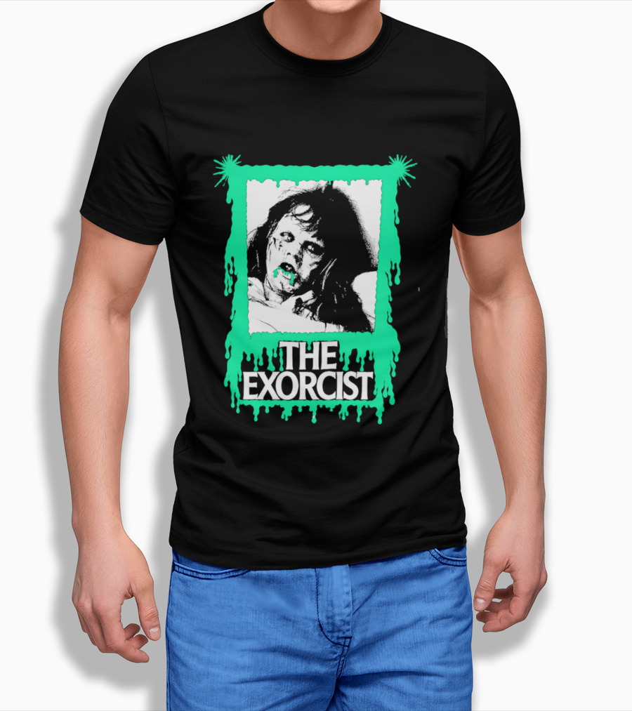 The Exorcist Regan Macneil Neon Drip Horror T-Shirt