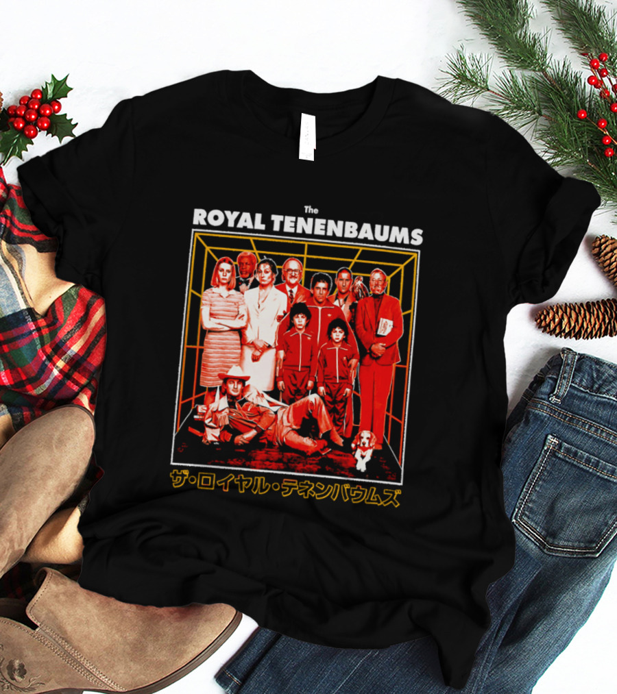 The Royal Tenenbaums Movie Cast Retro Japanese T-Shirt