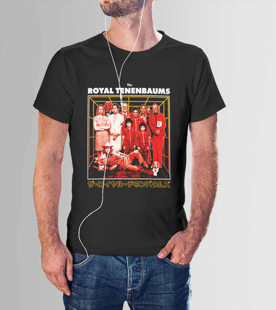 The Royal Tenenbaums Movie Cast Retro Japanese T-Shirt