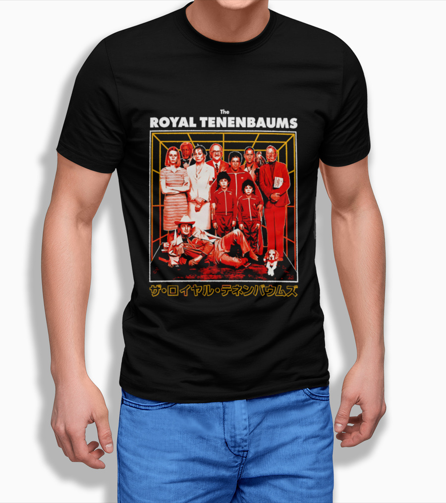 The Royal Tenenbaums Movie Cast Retro Japanese T-Shirt
