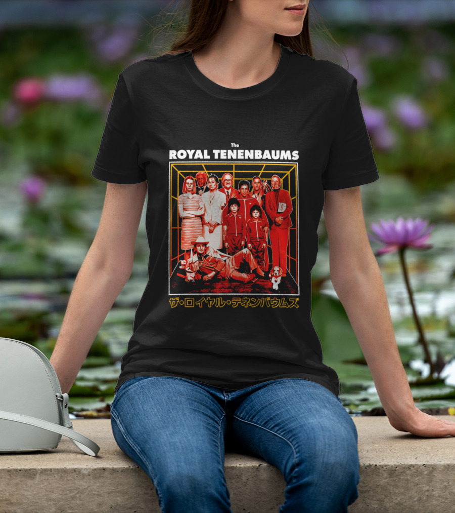 The Royal Tenenbaums Movie Cast Retro Japanese T-Shirt