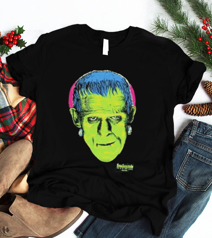 Frankenstein Universal Studios Monsters Head Travis Barker T-Shirt