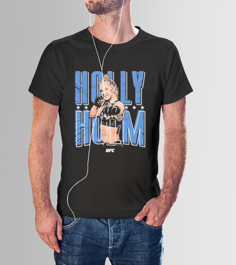 UFC Holly Holm Fighter Halftone Stars T-Shirt