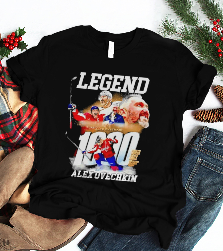Legend Alex Ovechkin 1000 Career Goals Washington Capitals NHL Player T-Shirt
