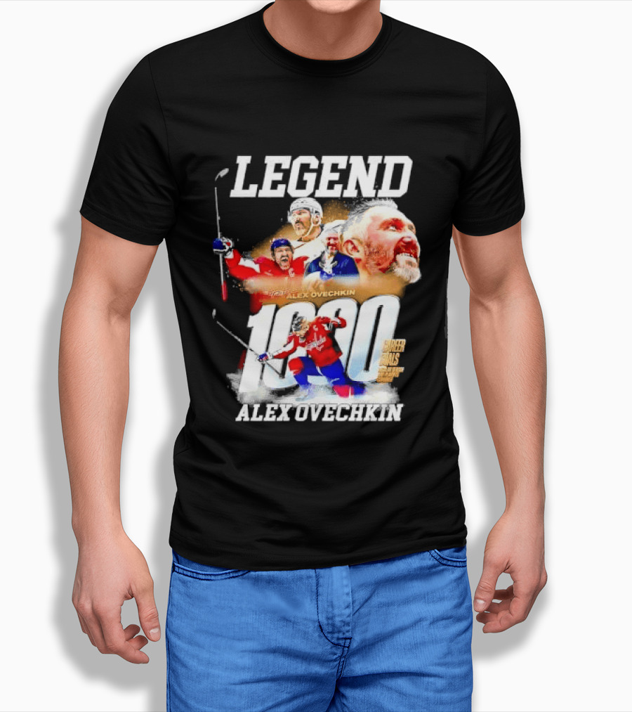 Legend Alex Ovechkin 1000 Career Goals Washington Capitals NHL Player T-Shirt
