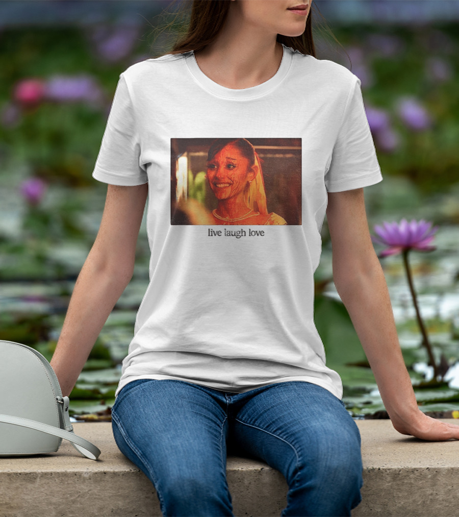 Ariana Grande Horror Movie Blood Scene Live Laugh Love T-Shirt