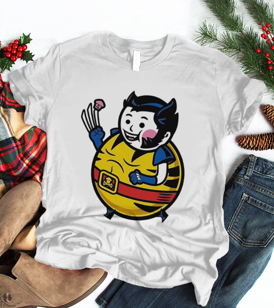 Wolverine Cupcake Fan With Claws And Round Yellow Outfit T-Shirt