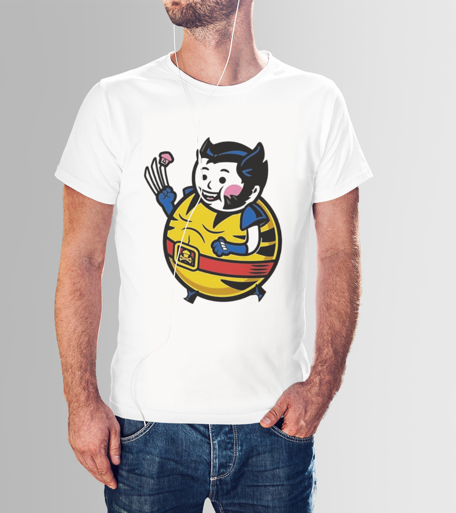 Wolverine Cupcake Fan With Claws And Round Yellow Outfit T-Shirt