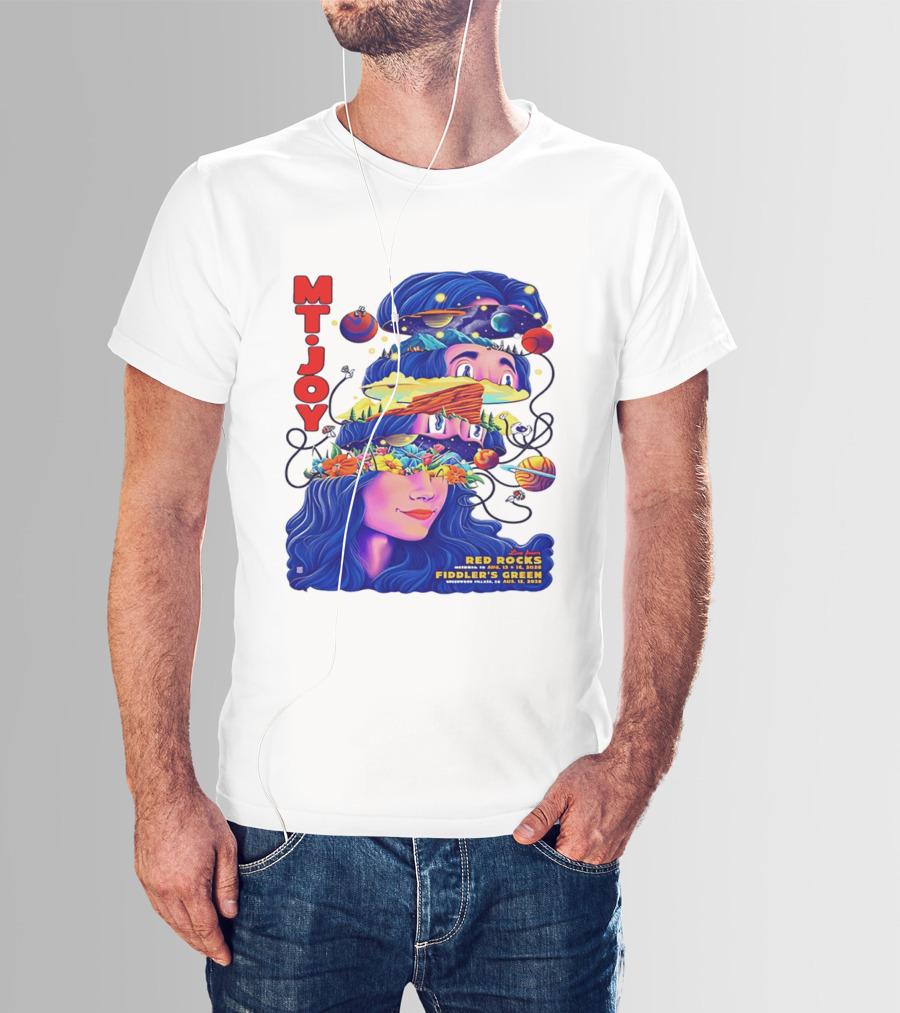 MT. Joy Red Rocks Fiddler's Green Aug 11 2026 Floral Space T-Shirt