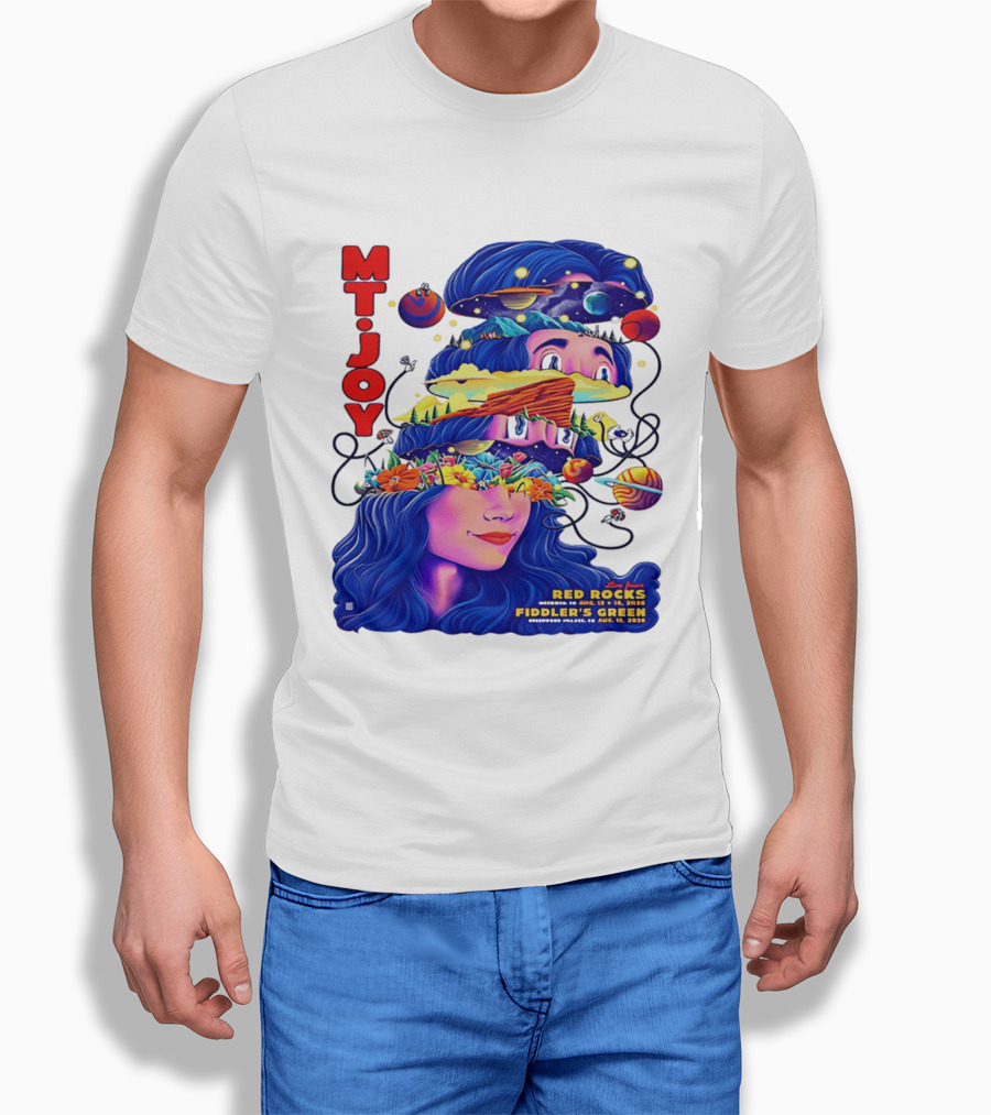 MT. Joy Red Rocks Fiddler's Green Aug 11 2026 Floral Space T-Shirt