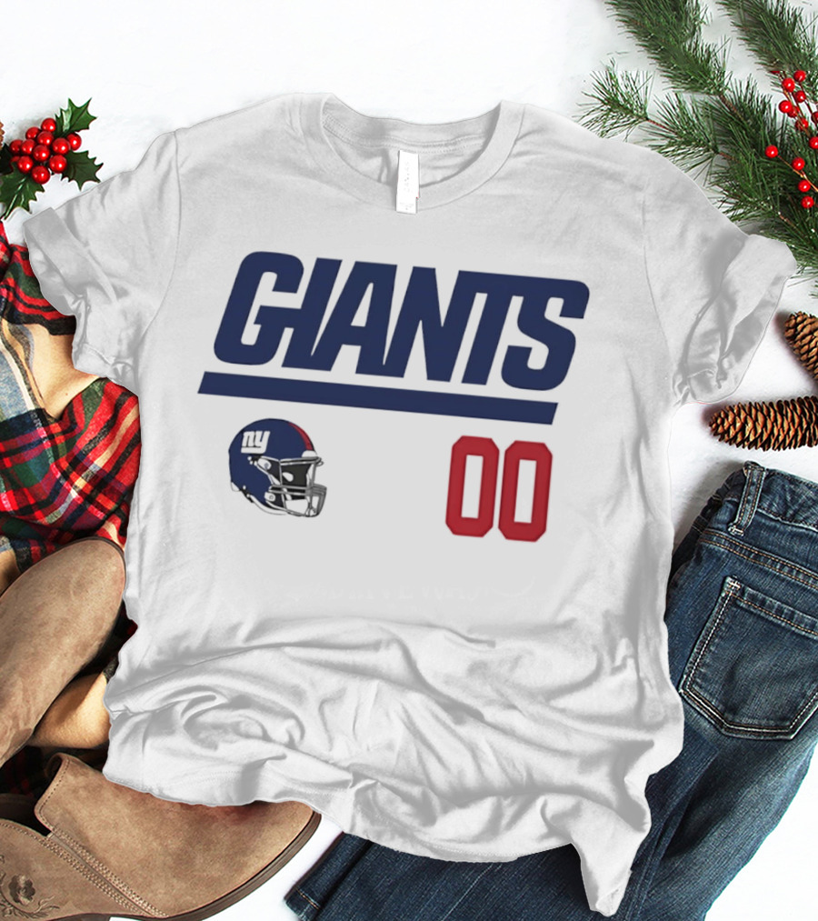 New York Giants 00 Football Helmet Giants T-Shirt
