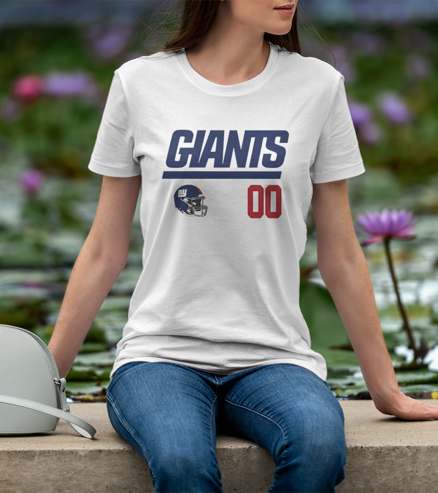 New York Giants 00 Football Helmet Giants T-Shirt