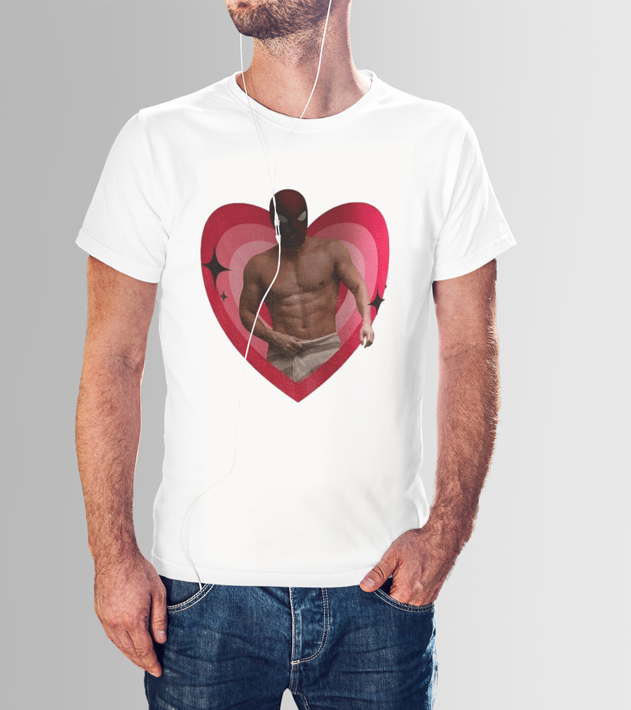 Heart Masked Bodybuilder Spidey T-Shirt