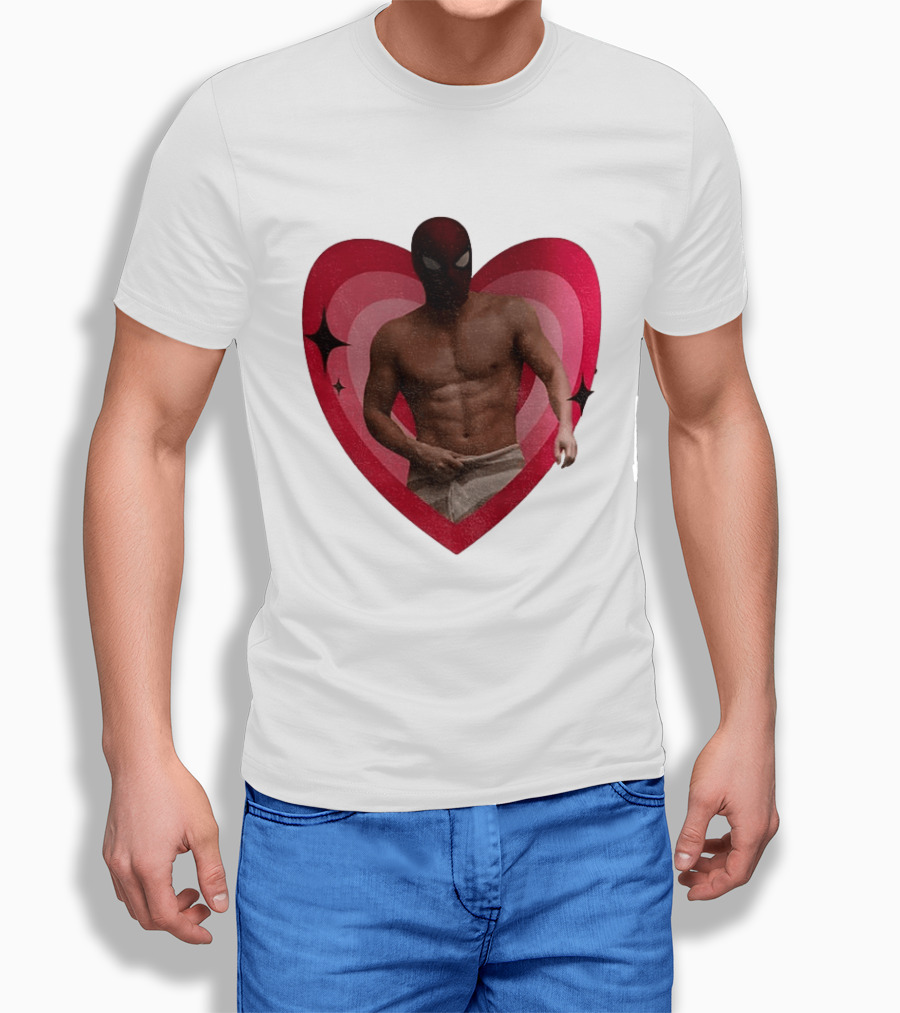 Heart Masked Bodybuilder Spidey T-Shirt