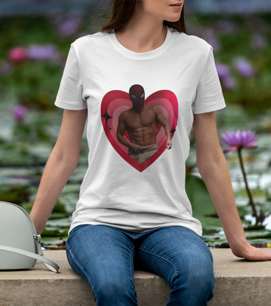 Heart Masked Bodybuilder Spidey T-Shirt