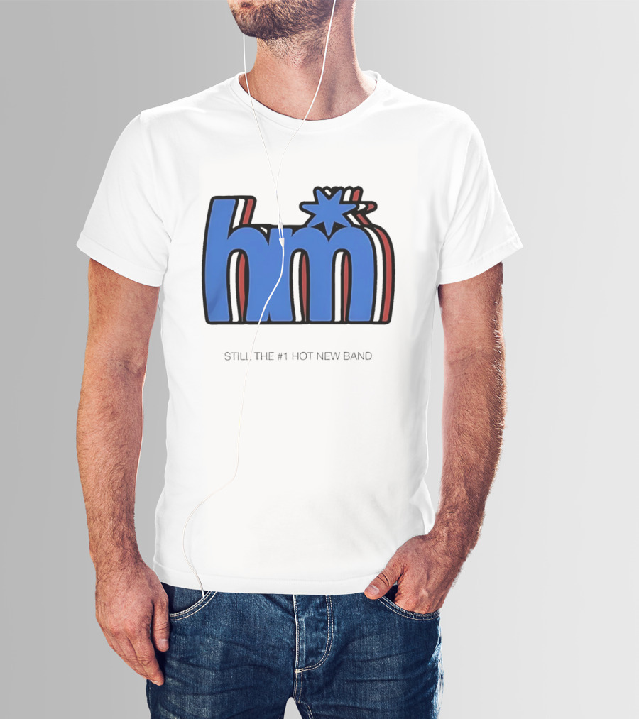 HM Still The Number 1 Hot New Band Blue Star 3D Layered Shadow T-Shirt