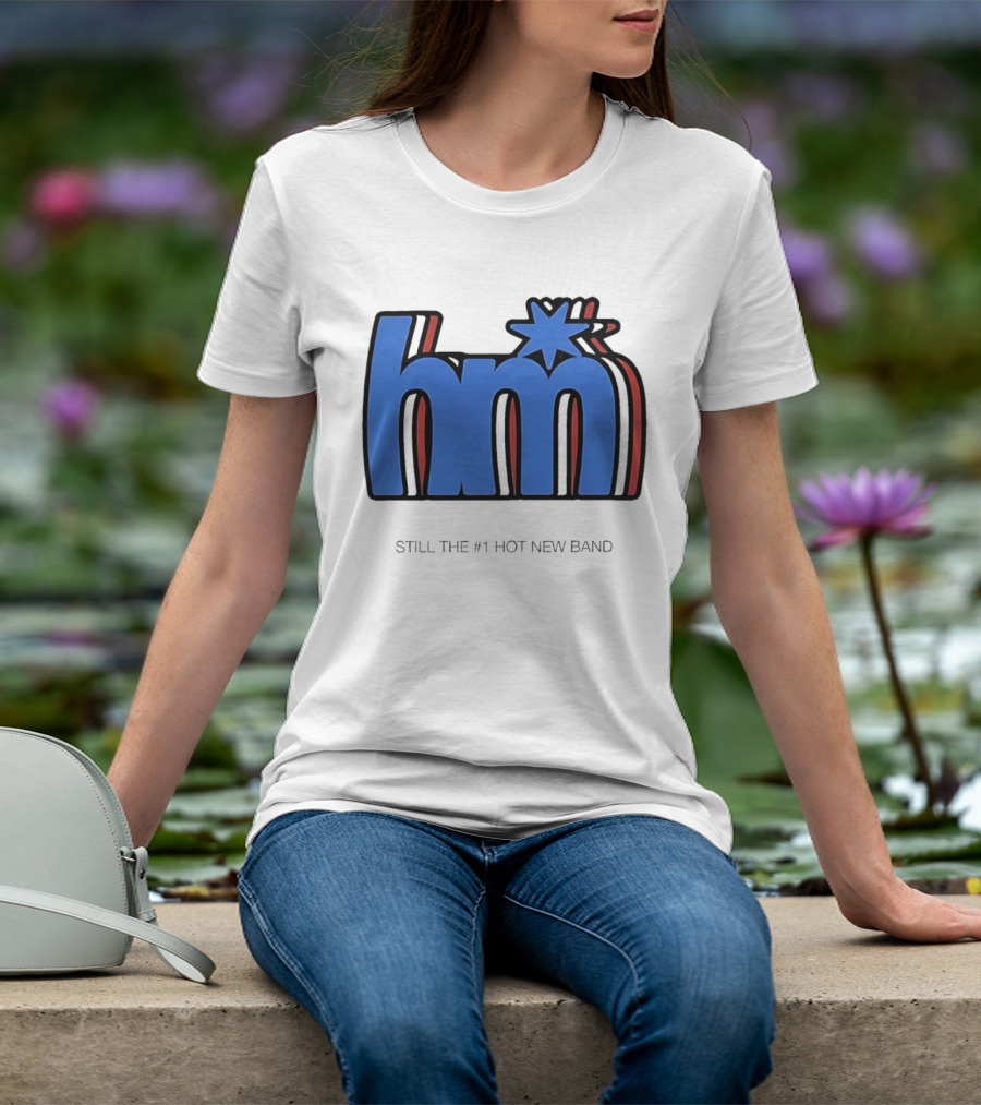 HM Still The Number 1 Hot New Band Blue Star 3D Layered Shadow T-Shirt