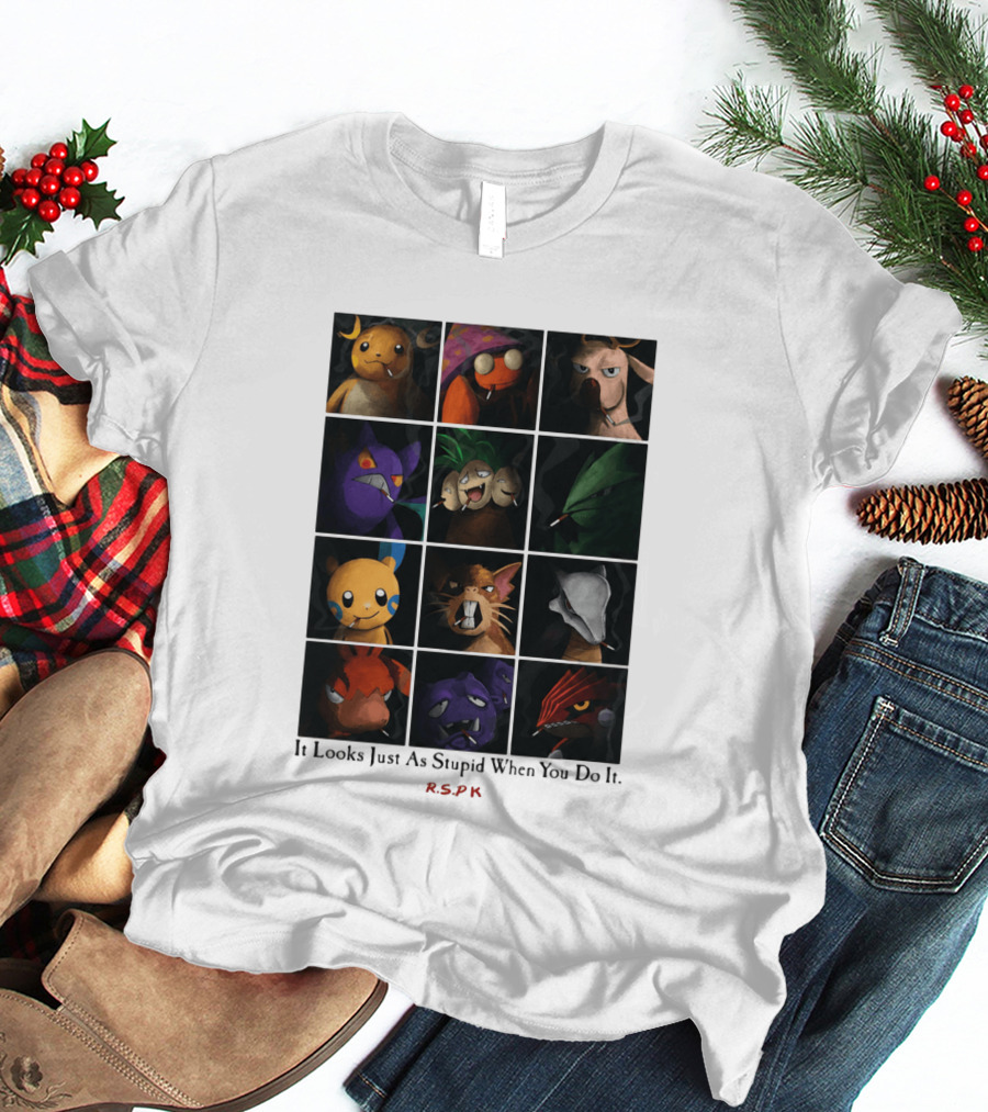 It Looks Just As Stupid When You Do It Cigarette Smoking Cartoon T-Shirt