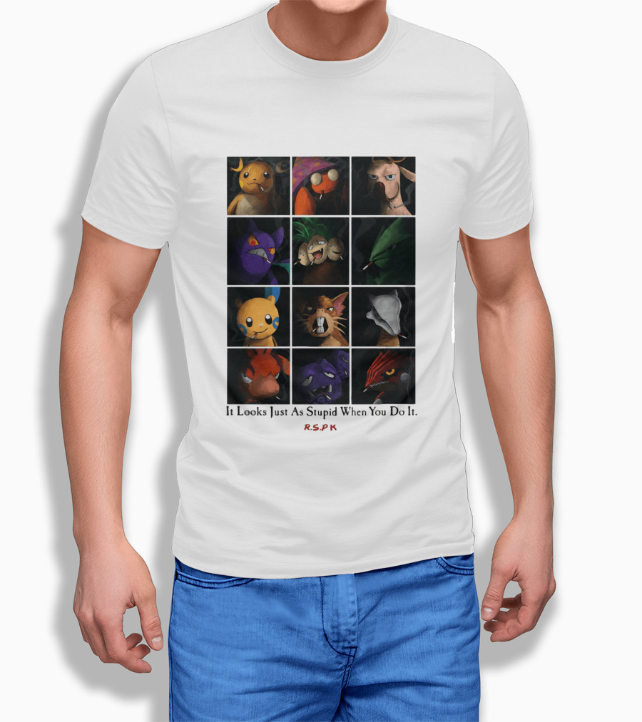 It Looks Just As Stupid When You Do It Cigarette Smoking Cartoon T-Shirt
