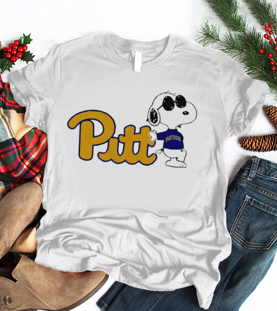 Pittsburgh Panthers NCAA Pitt Snoopy Sunglasses Cartoon T-Shirt