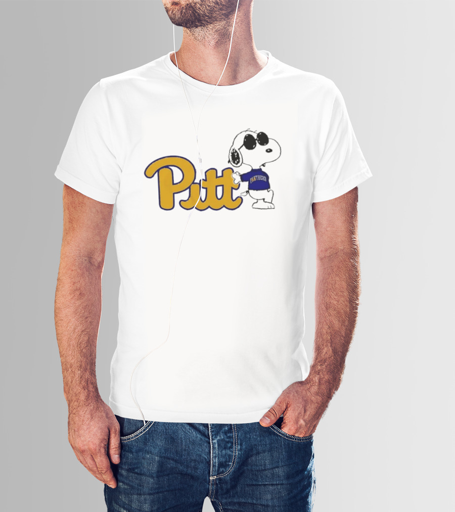 Pittsburgh Panthers NCAA Pitt Snoopy Sunglasses Cartoon T-Shirt