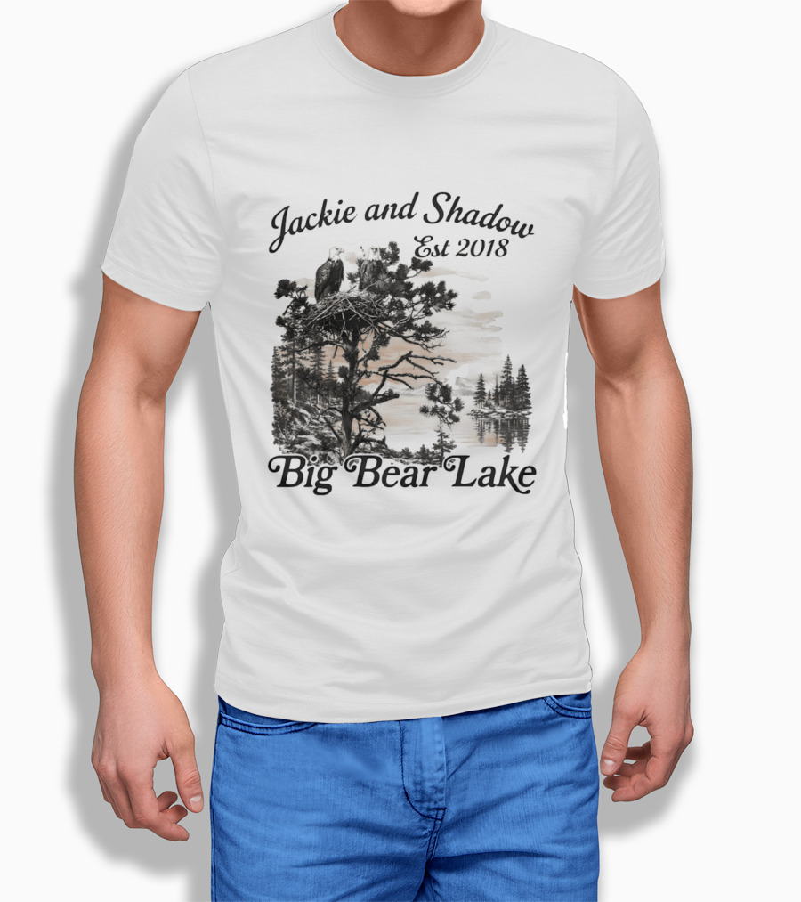 Jackie And Shadow Bald Eagle Nesting Pair Established 2018 Big Bear Lake T-Shirt