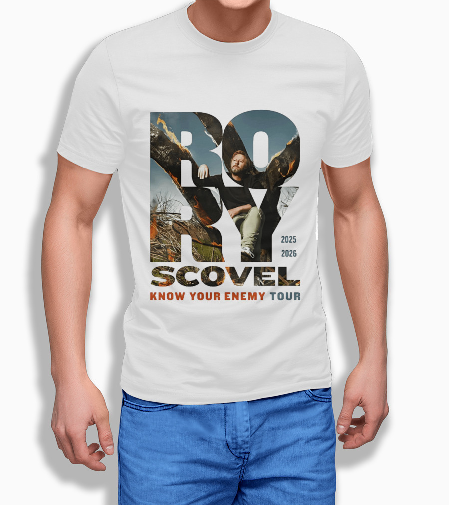 Rory Scovel Know Your Enemy Tour 2023 2026 Fire Backdrop T-Shirt