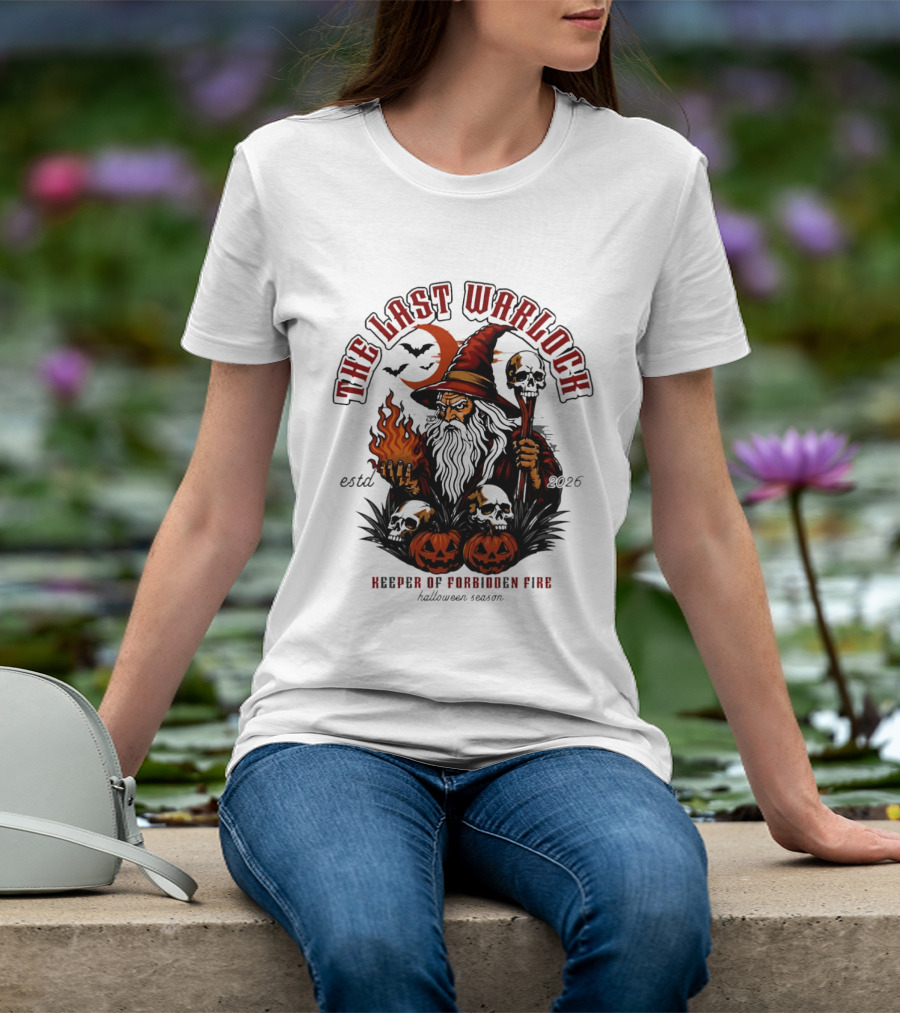 The Last Warlock Keeper Of Forbidden Fire Halloween 2026 T-Shirt