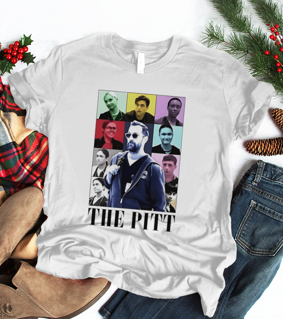 The Pitt Colorful Pop Grid Doctor Portraits Bearded Man In Sunglasses T-Shirt