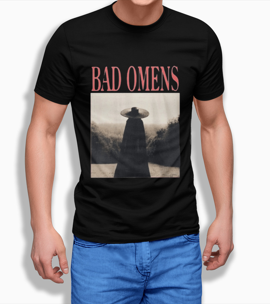 Bad Omens Specter Tour Dark Figure In Shadowy Landscape T-Shirt