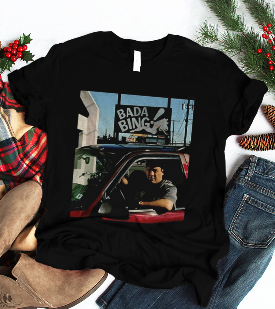 Bada Bing Tony Soprano Vintage Car Scene Sopranos Iconic TV Series T-Shirt