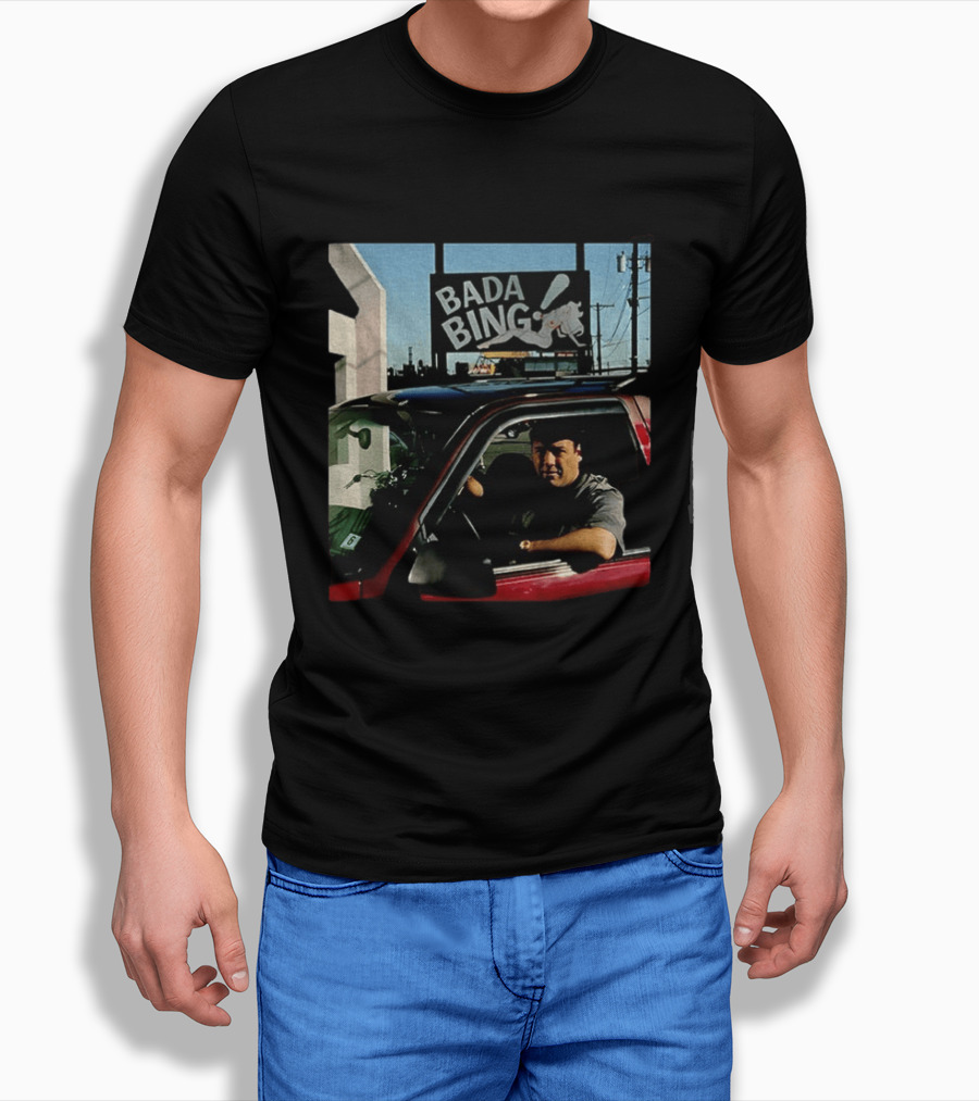 Bada Bing Tony Soprano Vintage Car Scene Sopranos Iconic TV Series T-Shirt