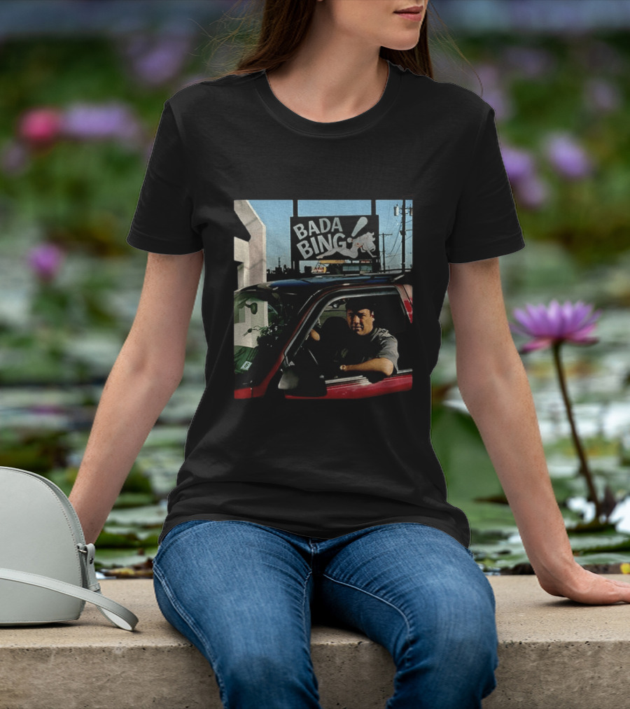 Bada Bing Tony Soprano Vintage Car Scene Sopranos Iconic TV Series T-Shirt