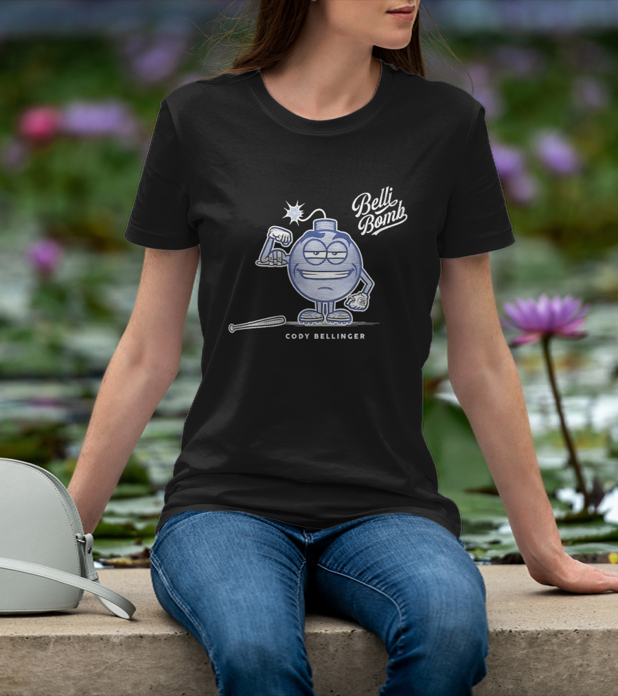 Belli Bomb Cody Bellinger Baseball Cartoon T-Shirt