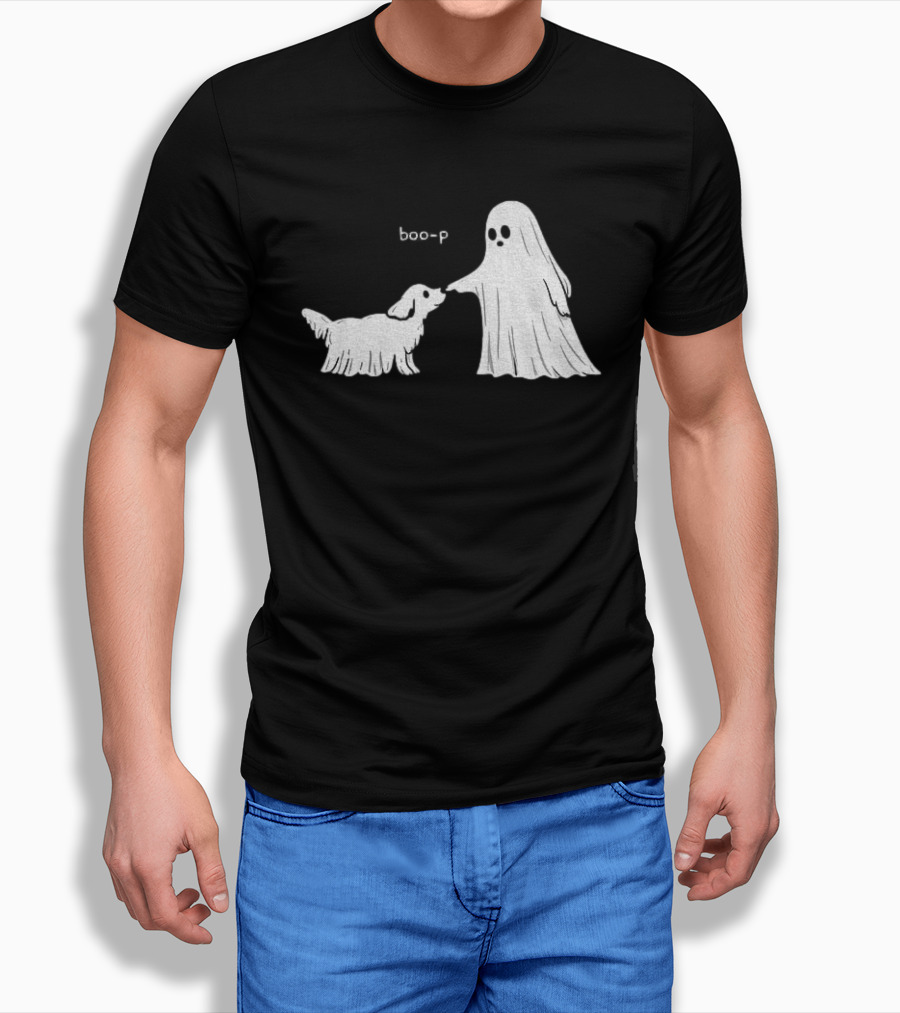 Boo P Ghost And Dog Pet Cartoon T-Shirt