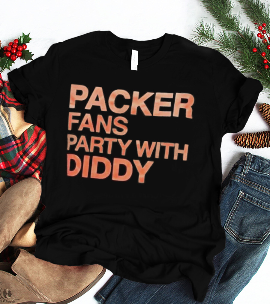 Packer Fans Party With Diddy Orange Clay Lettering T-Shirt