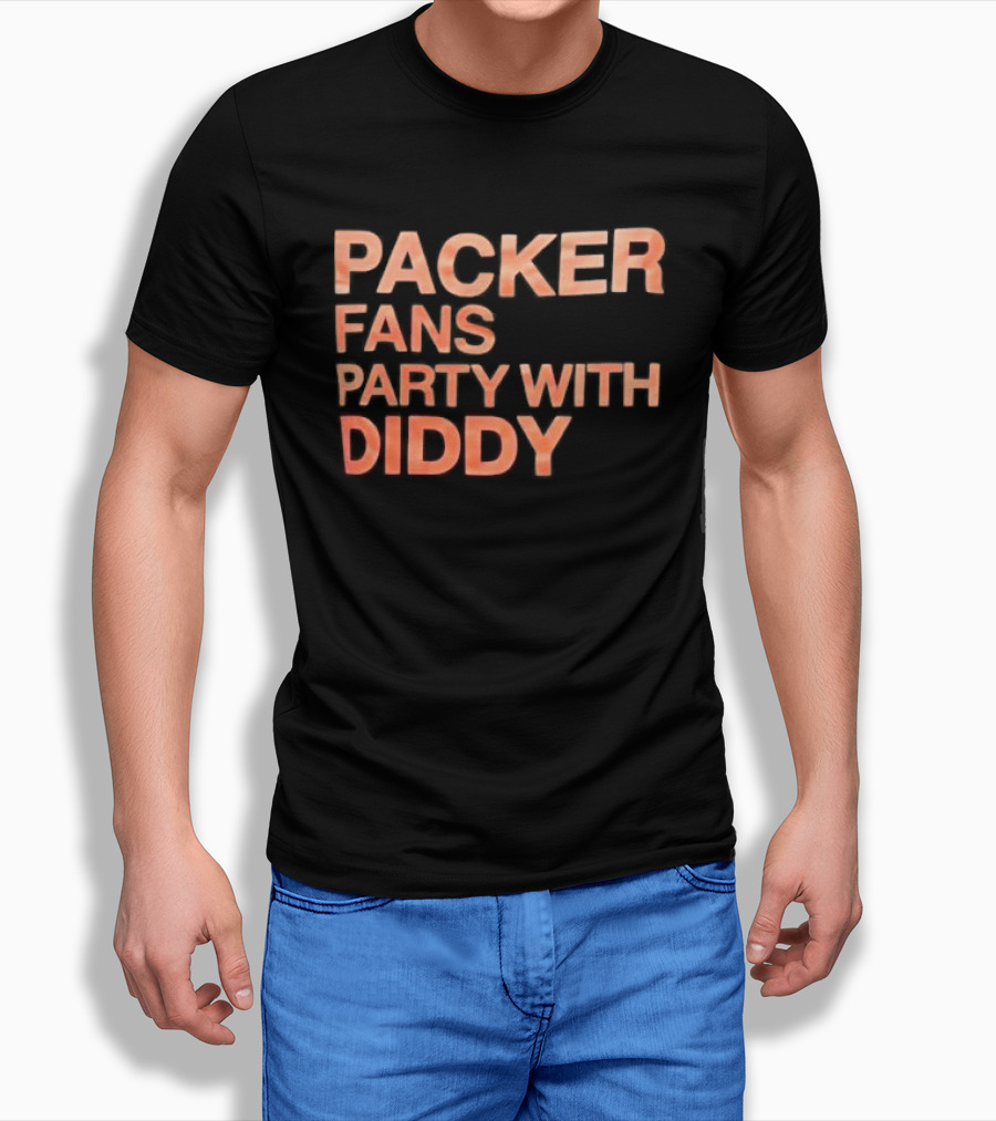 Packer Fans Party With Diddy Orange Clay Lettering T-Shirt