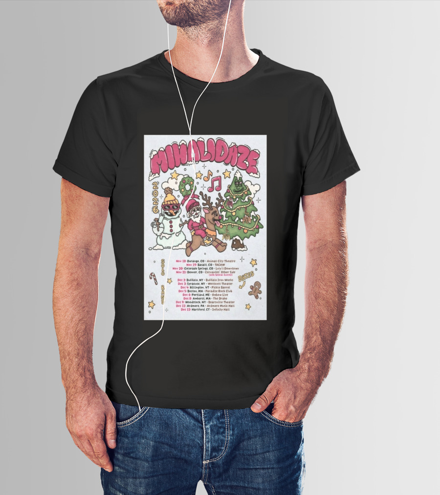 MIHALIDAZE 2026 Tour Solo Band Dates T-Shirt