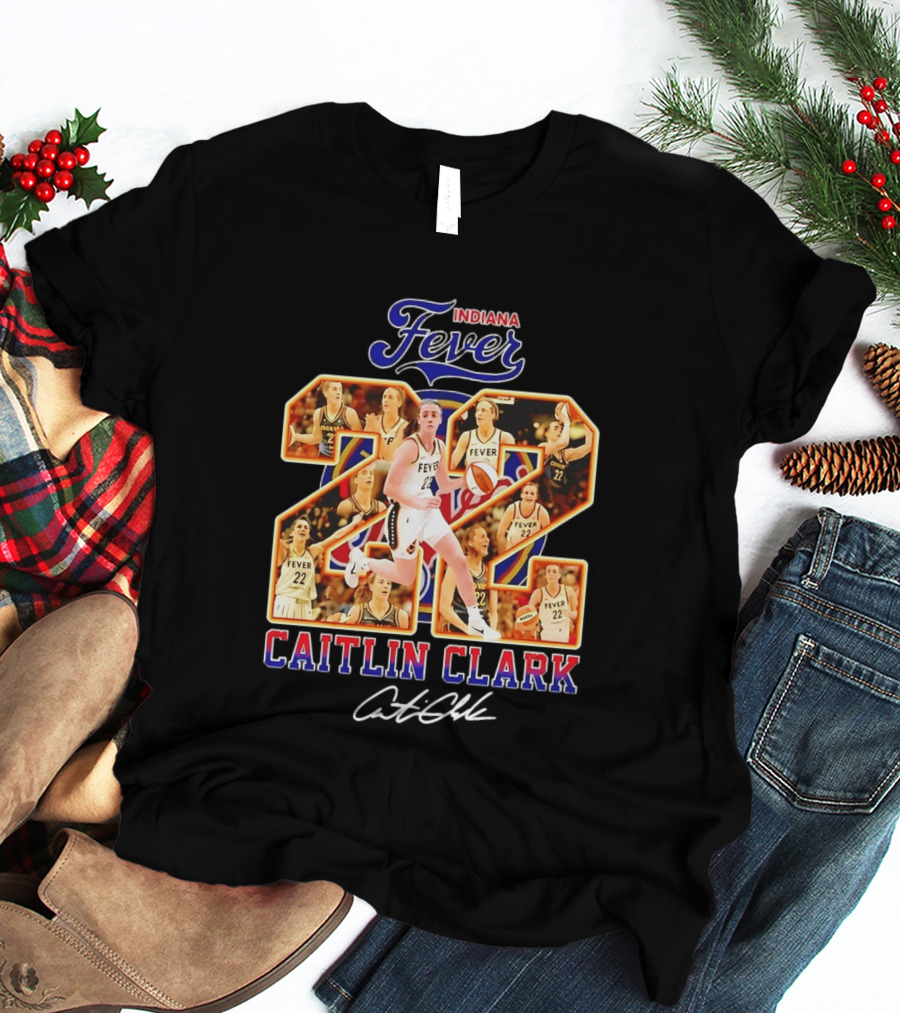 Indiana Fever Caitlin Clark #22 Collage WNBA T-Shirt