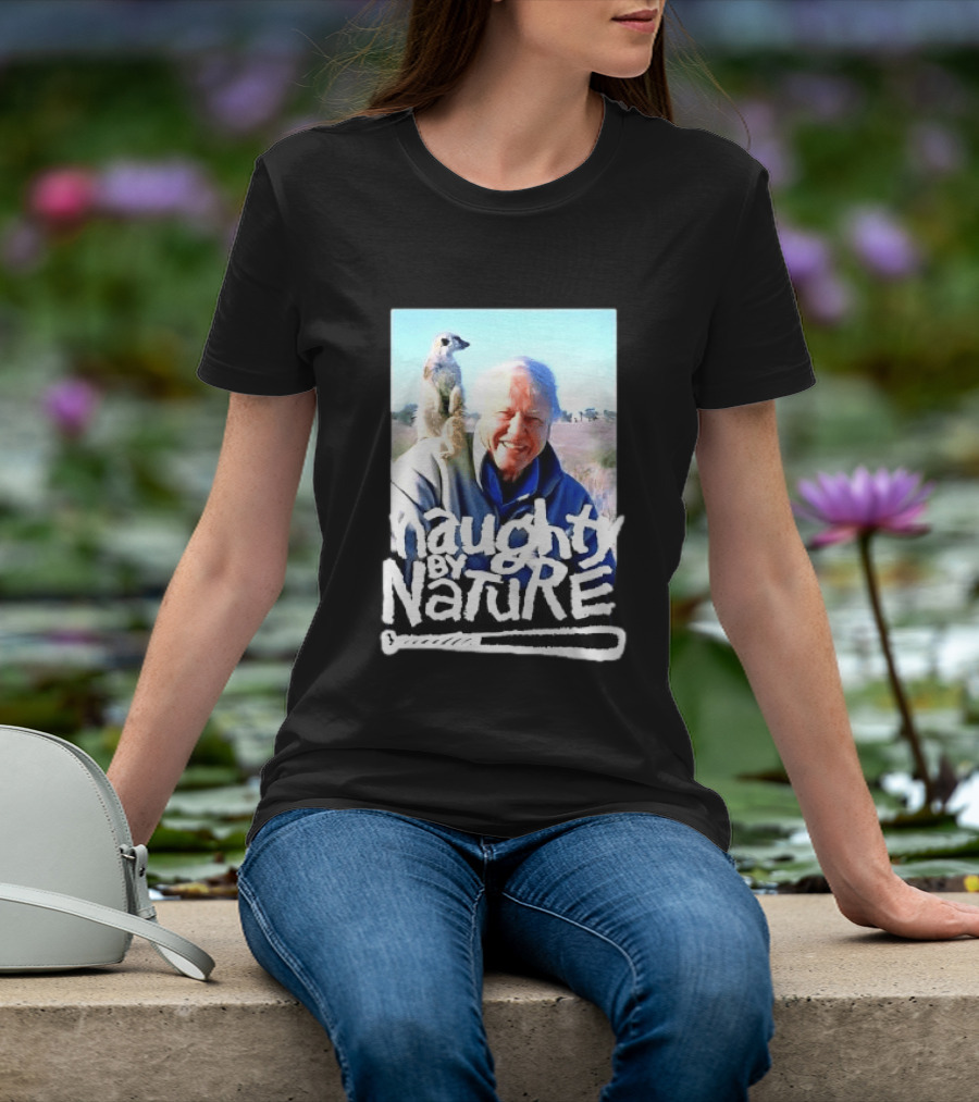 Naughty By Nature David Attenborough Meerkat Wildlife Photo T-Shirt