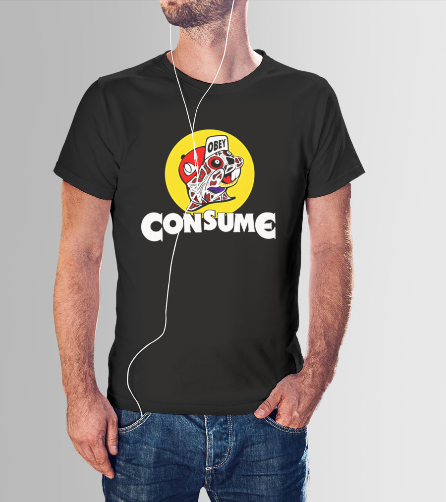 Obey Consume Beaver Streetwear Hip Hop T-Shirt