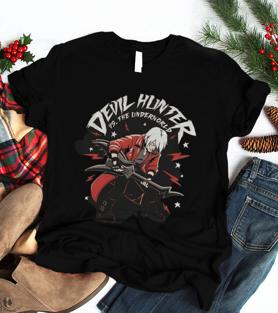 Devil Hunter Vs The Underworld Music Guitar Scott Pilgrim Vs The World T-Shirt