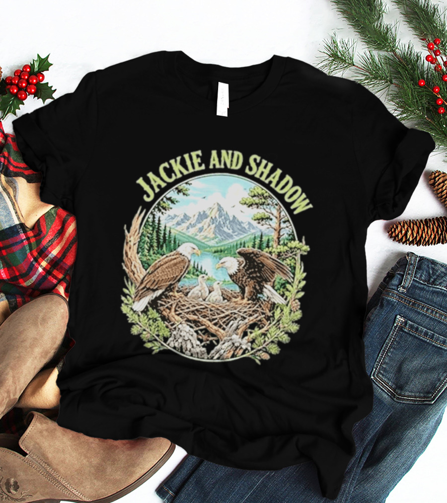 Jackie And Shadow Bald Eagle Family Mountain Nest Nature Lovers T-Shirt