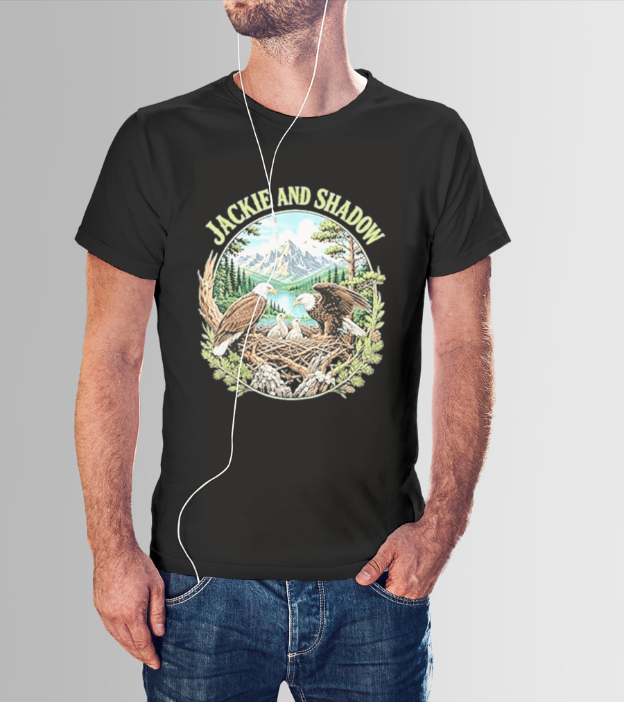 Jackie And Shadow Bald Eagle Family Mountain Nest Nature Lovers T-Shirt
