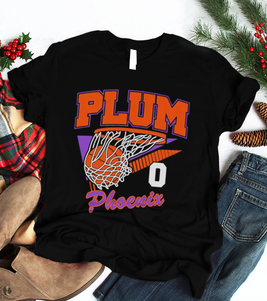 Phoenix Suns Plum Basketball Hoop Net Number 0 T-Shirt
