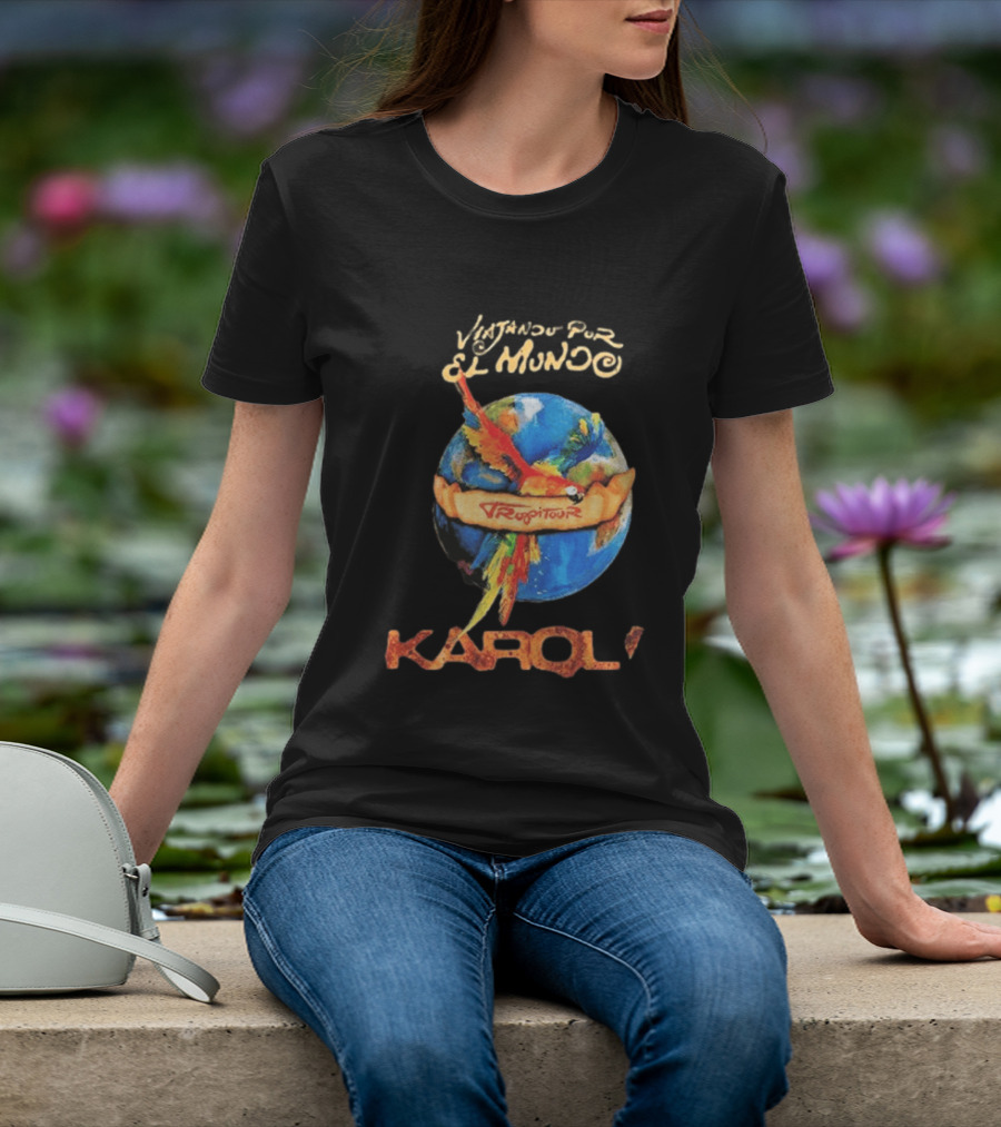 Viajando Por El Mundo Tropitour 2026 Karol G Dates T-Shirt